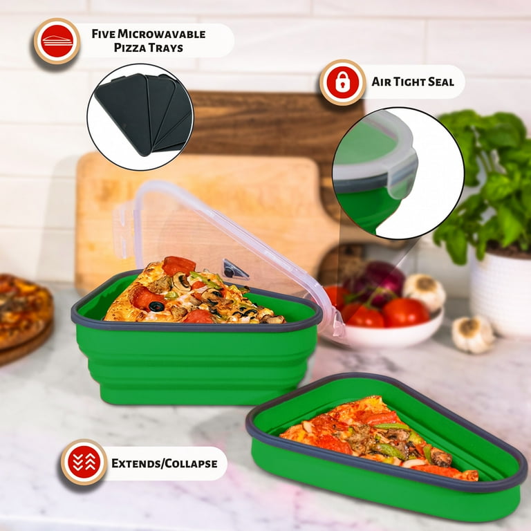 Scatola Portapizza In Silicone Pieghevole 5 Strati - Lavabile, Riutilizzabile E Facile Da Trasportare