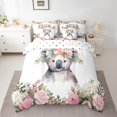 thumbnail image 2 of YST Ensemble de Literie Koala Dessin Animé 7 Pcs, Fleurs de Cerisier Chic, Simple, 2 of 4