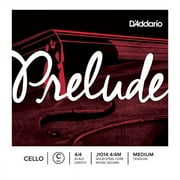 D'Addario Prelude Cello Single C String, 4/4 Scale, Medium Tension