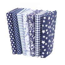 AUQ 7pcs Cotton Fabric DIY Making Supplies Craft Patchwork Fabric Bundle Fat Quarter Pre-Cut Quilt Squares for DIY Sewing Scrapbooking