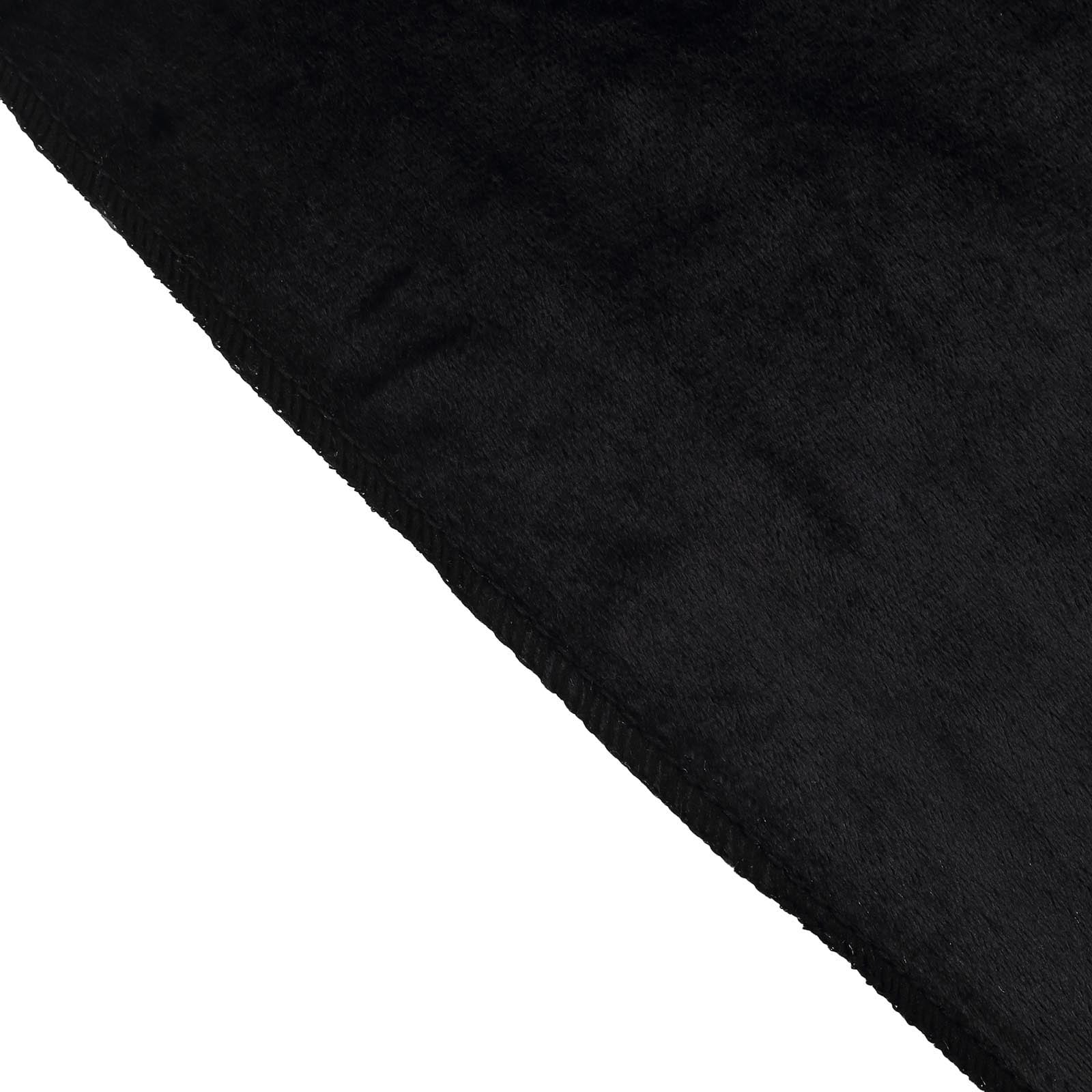 Efavormart 5 Yards Velvet Fabric Bolt 65" Wide Fabric Roll Black Soft Touch Velvet Fabric