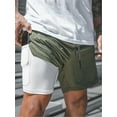 Aunavey Men's 2 in 1 Running Shorts Gym Workout Quick Dry Mens Shorts