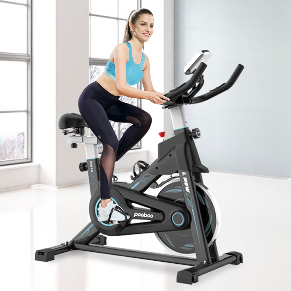 POOBOO Indoor Stationary Magnetic Cycling Exercise Bike Machine for Home Cardio and Workout 350 Lbs.