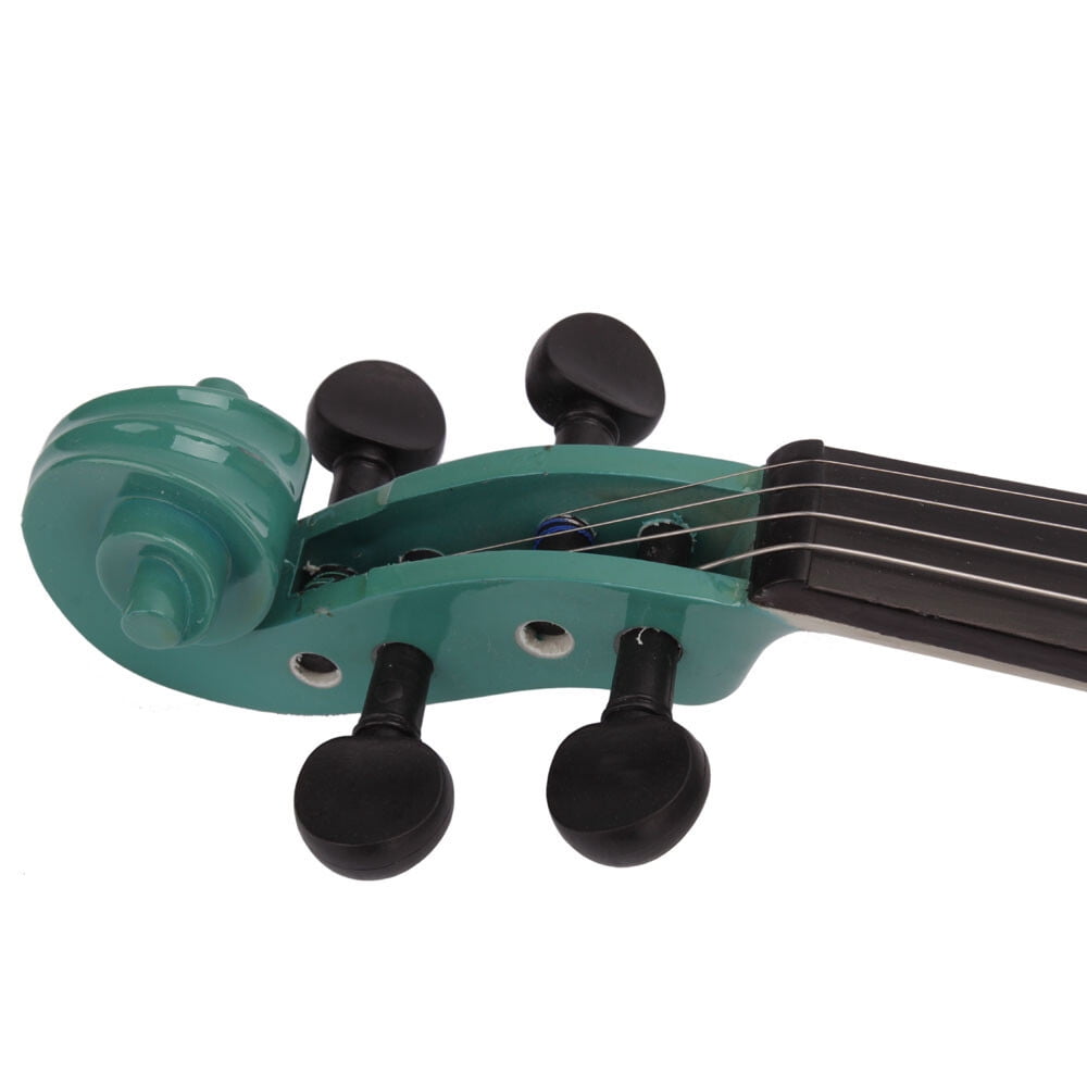 4/4 Acoustic Violin Set for Adults and Teens, Solidwood Fiddle with Case Bow and Rosin, Shoulder Rest, Green