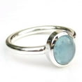 thumbnail image 3 of Aquamarine Ring, 925 Sterling Sliver Ring, Oval Gemstone Ring, March Birthstone Ring, Dainty Ring, Statement Ring, Designer Ring, Gift Item, 3 of 8