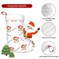 thumbnail image 5 of Salouo Corgi With Santa Claus Hat Print Christmas Stockings,Large Xmas Stocking Set of 1 Holiday and Farmhouse Stocking for Christmas Holiday Party Decoration(17.7*11 Inch), 5 of 7