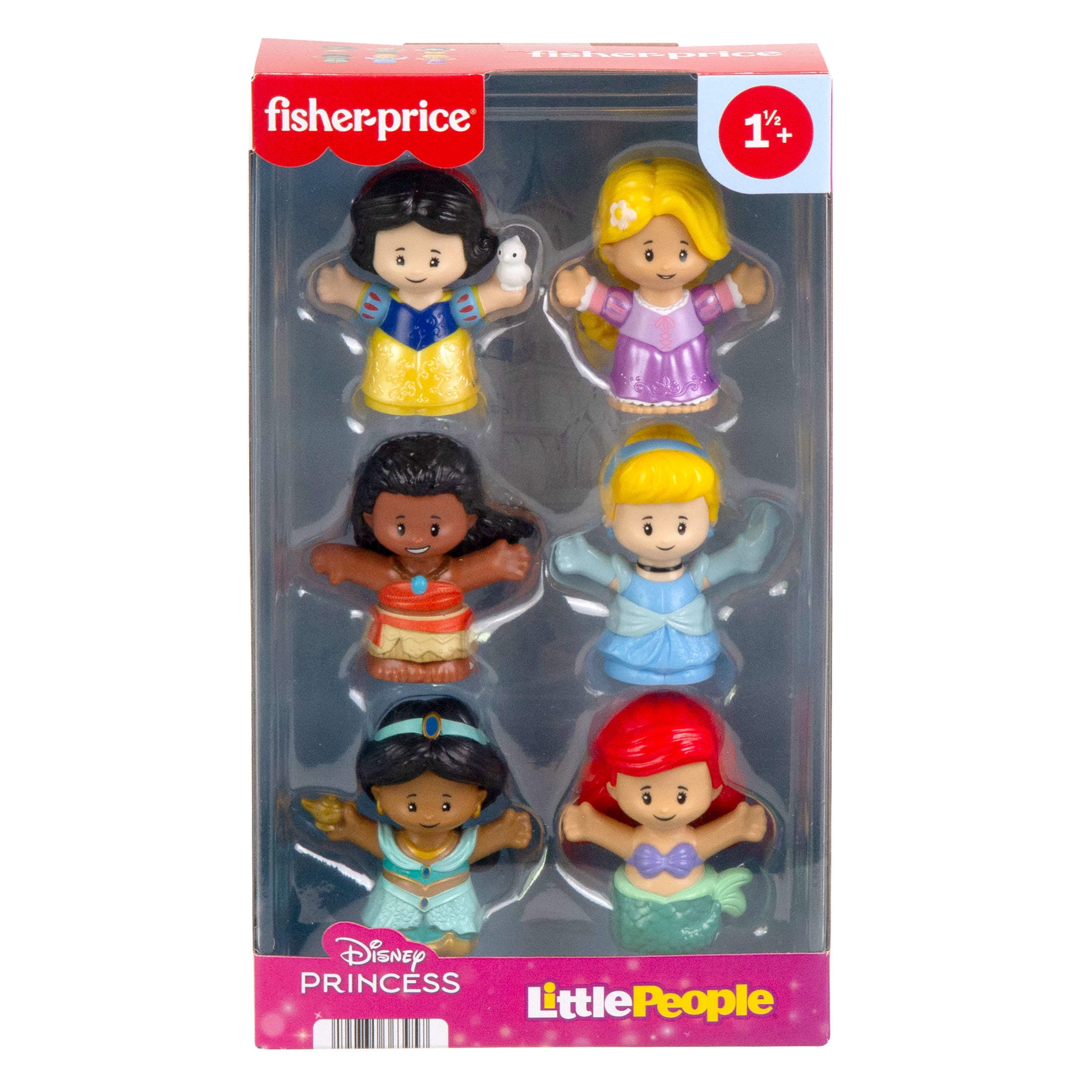 Fisher-Price Little People Disney Princess Figure Pack, 6 Characters for Toddlers & Kids