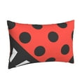 thumbnail image 2 of YFYANG Super Soft Rectangular Plush Cushion Cover (Without Pillow Insert), Red Abstract Ladybird Comfort and Non-Pilling Hidden Zip Bedroom Sofa Pillowcases, 20"x30", 2 of 9