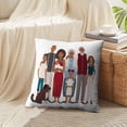 thumbnail image 4 of LALILO Throw Pillow Covers Happy Black Family Portrait Father Cushion Cover 18" x 18", 2 Pack, 4 of 6
