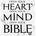 thumbnail image 2 of Open Your Heart Mind Bible Faith Men's Graphic T Shirt Tees Brisco Brands S, 2 of 6