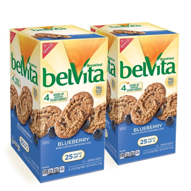 Belvita Blueberry Breakfast Biscuits, 25 ct. 2 PACK