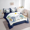 thumbnail image 3 of Homewish Kids Children Cartoon Dinosaur 7-Piece Twin Bedding Sets,Kawaii Jungle Animal Bedding Comforter Set,Cute Dino Breathable Sheet Sets,Lightweight Room Decor,Reversible, 3 of 8