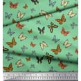 thumbnail image 2 of Soimoi Green Cotton Duck Fabric Colorful Butterfly Decor Fabric Printed Yard 42 Inch Wide, 2 of 3