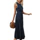 thumbnail image 5 of Qarigey Pudcoco - Vestido de fiesta largo bohemio para mujer, sin mangas, lunares, playa Vestidos, 5 of 6