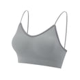 thumbnail image 7 of Deago V Neck Cami Bra Padded Seamless Bralette Straps Sleeping Bra for Women Girls (Gray, L), 7 of 7