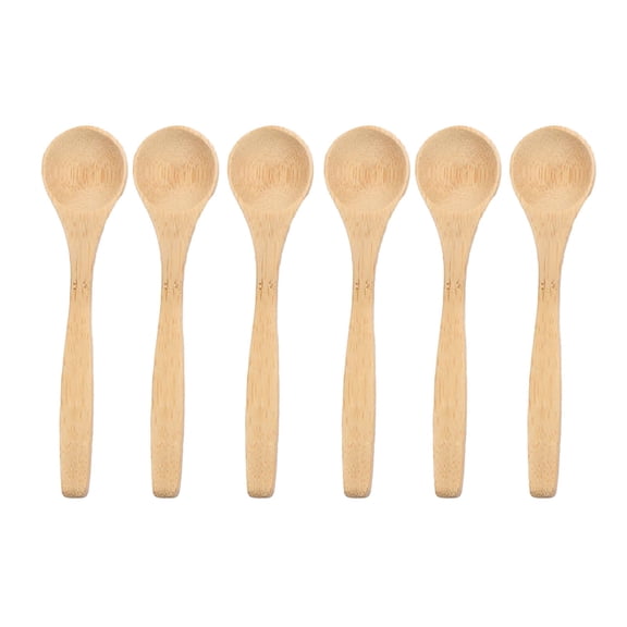 Verdlora 6Pcs Wooden Spoons for Cooking,Unpainted Cooking Spoons,5 in Bamboo Utensils