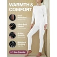 thumbnail image 5 of DAKIMOE Womens Thermal Underwear Sets Long Johns with Fleece Lined for Women Long Sleeve Shirt Crewneck Base Layer Pajama Top and Leggings Set for Women Cold Weather S-XL, 5 of 8