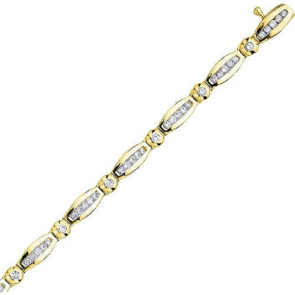 10K Yellow Gold 1 ct. Diamond Tennis Bracelet