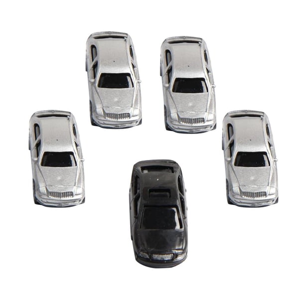 5 piezas 48x18x13mm 1: 100 modelos de coche tráfico vehículo DIY paisaje paisaje