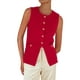 thumbnail image 1 of Chaleco tipo suéter PRETTYGARDEN para mujer, verano 2025, rojo, talla M, 1 of 9