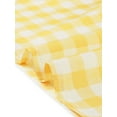 thumbnail image 4 of Unique Bargains Women's Gingham Short Sleeve Casual Plaid Smocked Dress XS Yellow, 4 of 5