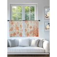thumbnail image 4 of Sheer Curtains 45 Inch Length 2 Panels Set for Kitchen, Orange Coastal Starfish Semi Sheer Curtains for Windows, Farmhouse Nautical Coral Conch Voile Window Treatments Rod Pocket Curtain, 4 of 7