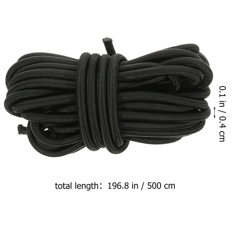 2 Sets Yacht Rope Heavy Duty Hook Line Dock Watercraft Safety Rope for Outdoor Boat Supply, Size: 500X0.4X0.4CM, Black
