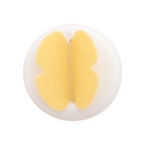 Unique Bargains 1 Pc Butterfly Face Makeup Sponge for Bedrooms Yellow Hydrophilic Non-latex
