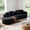 Black & Left Chiase, variant on 112" Chenille Upholstered Boneless Couch for Living Room, 4-Seater Free Combination Sofa with Deep Seat, No Assembly Required, Left Hand Facing Curved Sectional Couch