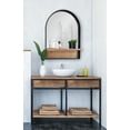 thumbnail image 5 of Kate and Laurel Owing Farmhouse Arch Mirror, 24 x 32, Rustic Brown and Black, Large Modern Mirror for Wall, 5 of 7