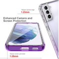 thumbnail image 4 of Pour Samsung S21 Plus Étui Étui de Téléphone Mince en Cristal Pare-Chocs Transparent Robuste avec Protection Rigide PC+TPU Souple Anti-Chute Anti-Rayures (Violet 6.7 Pieds' 2021), 4 of 7