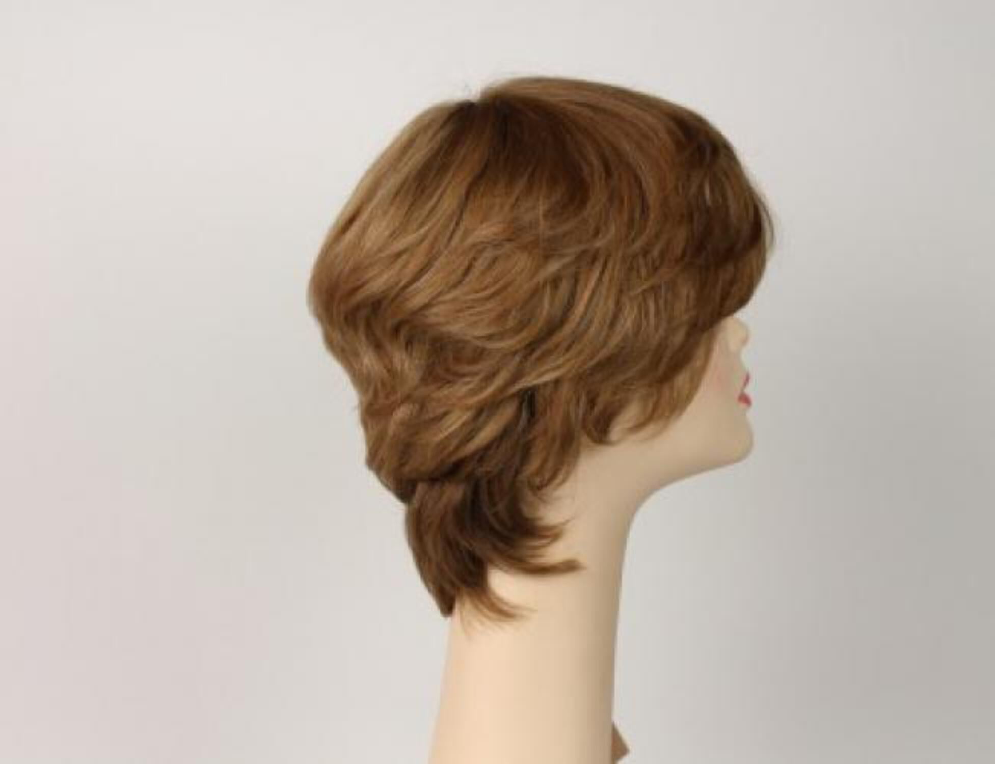 European Human Hair Freeda Wig Medium-Light Blonde Linda With Red Tones Size L