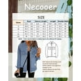 thumbnail image 6 of Necooer Womens Ripped Jacket Button Down Distressed Oversize Vintage Denim Jacket Coat With Pockets Dark Blue, 6 of 7