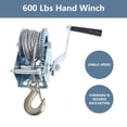 thumbnail image 4 of Handdo Hand Winch Heavy Duty Winch Hand Puller 600 lbs Hand Winch Hand Winch with Cable Hand Winch for Boat traile, 4 of 5