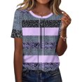 thumbnail image 1 of JMKQLZ Nouveau T-Shirt Imprimé Mode Décontractée pour Femmes Col Rond Manches Courtes, 1 of 5