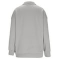 thumbnail image 3 of Felirenzacia Women's Half Zip Pullover Sweatshirt, Solid Color Long Sleeve Casual Loose Hoodie with Quartered Zip Front, S-3XL, 3 of 6