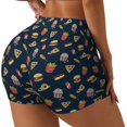 thumbnail image 2 of Fotbe Fast Food Seamless Shorts, Womens Workout Shorts High Waist Stretch Booty Short for Gym/Yoga/Running/Biking-Large, 2 of 9