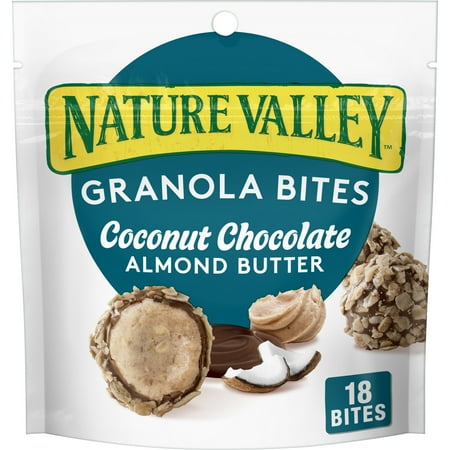 - Nature Valley Almond Butter Granola Bites Toasted Coconut Chocolate