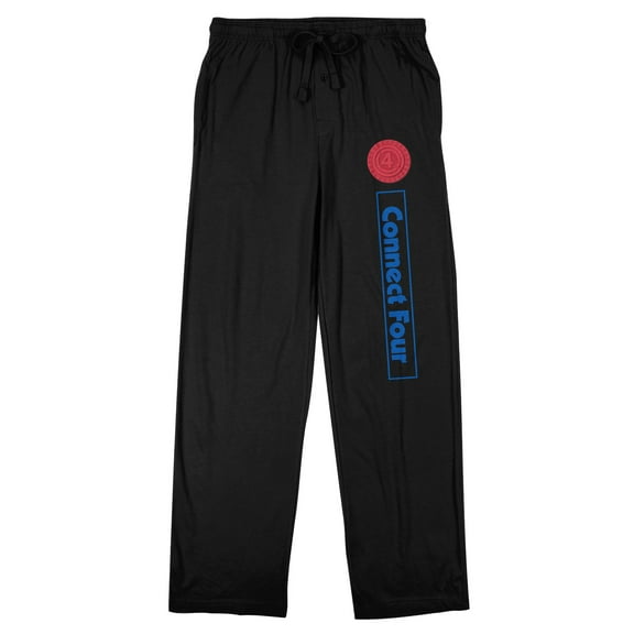 Connect Four Game Logo Men's Black Sleep Pants-M