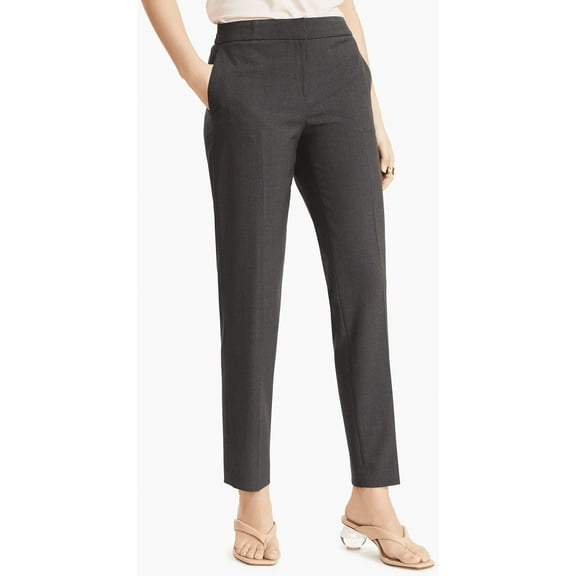 Bar III Womens Straight Leg Dress Pants Granite Gray 12