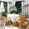 thumbnail image 4 of Outdoor Curtains for Patio Waterproof, Grey Christmas Outdoor Privacy Panels Grommet, Xmas Snowman Truck Snowflake Tree Balls Blackout Outside Curtains for Porch/Cabana 54"x95", 2 Panels, 4 of 8