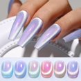 thumbnail image 1 of Set de esmaltes de uñas Double Rhythm Cat Eye Gel, 6 colores, 7,5 ml, con imán, 1 of 9