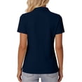 thumbnail image 4 of Women's Polo Shirts Cotton 3-Button Short Sleeve Collared Tops Summer Cool Shirt Uniform Casual Shirts, 4 of 6