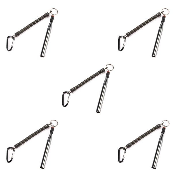 Soidarity Herramienta de cebo de gusano de pesca de aleación de aluminio, señuelo de fundición, palo de encuadernación, accesorios de aparejo Negro 5Conjunto