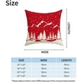 thumbnail image 4 of Red Christmas Tree Pillow Covers 18x18 Set Of 2 Xmas Winter Trees Mountains Snowflake Throw Pillows Cover Outdoor Rustic Decorative Pillow Case Farmhouse Linen Cushion Cover for Couch Bed Sofa Decor, 4 of 6