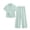 B Mint Green, variant on Bovxnpu Girls Outfits Set Girls Crewneck Short Sleeve Tee Long Pants Casual 2Pc Set