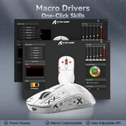 ATTACK SHARK X6 49g SUPERLIGHT Mouse, PixArt PAW3395 Gaming Sensor, BT/2.4G Wireless/Wired Gaming Mouse, 6 Adjustable DPI up to 26000, 200 Hrs Battery, G502, Office Mice for Win11/Xbox/PS/Mac (White)