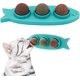 thumbnail image 1 of Bola de hierba gatera 3 en 1 para gatos, molino de viento giratorio para gatos, juguete interactivo para limpieza de dientes de gatos de interior(azul), 1 of 1