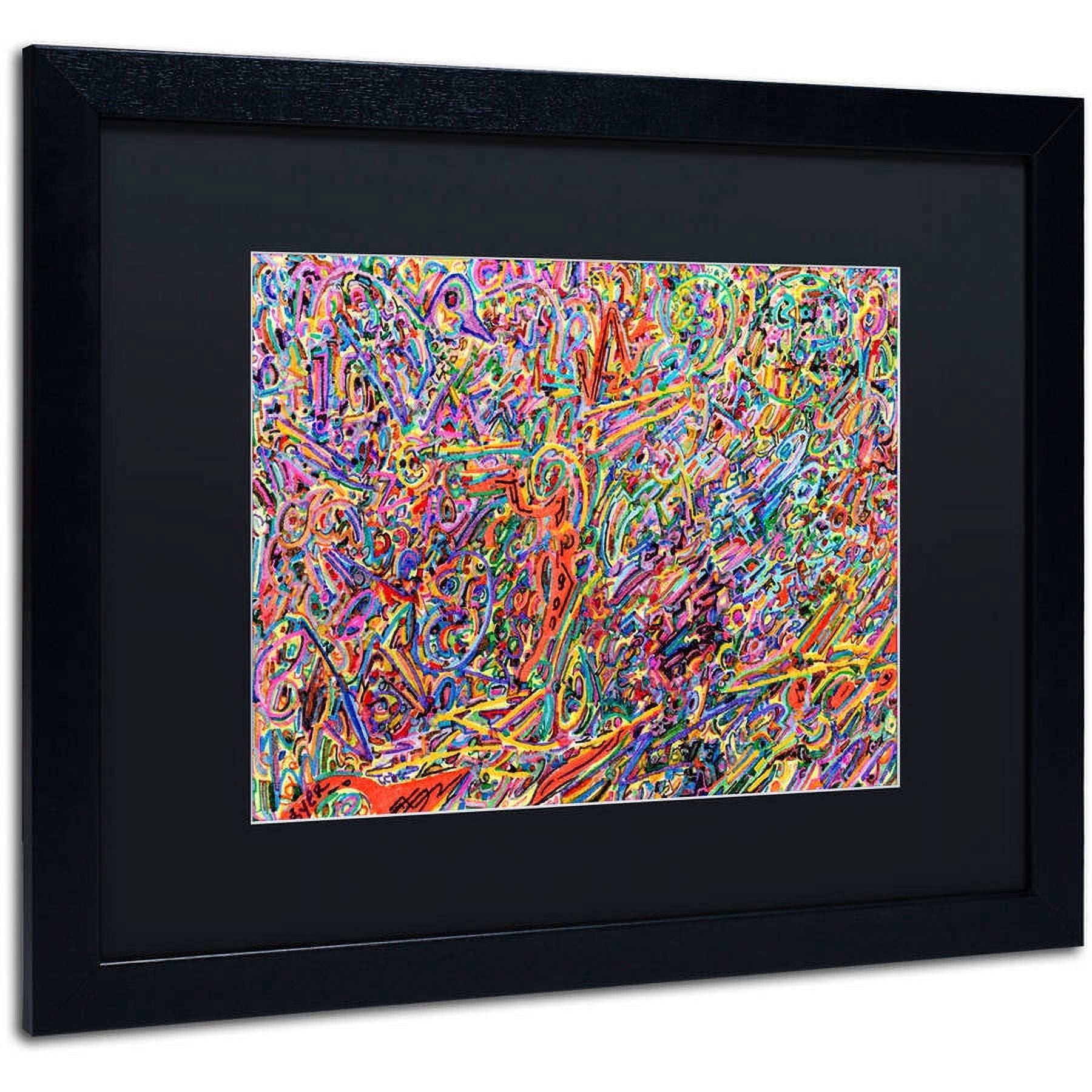 Trademark Fine Art "Birds vs Aliens" Canvas Art by Josh Byer, Black Matte, Black Frame