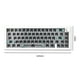 thumbnail image 2 of 2 uds 67 teclas NKRO RGB Hotswap DIY Bluetooth compatible con teclado mecánico con cable 2,4G, 2 of 8